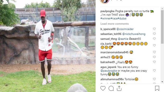 Ảnh bài viết Du hí Dubai, Pogba đại thắng marathon với... rùa