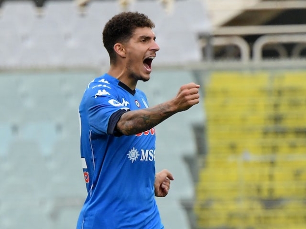 Di Lorenzo trong màu áo Napoli.