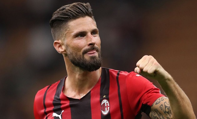 Olivier Giroud là một trong những cầu thủ người Pháp tại AC Milan.