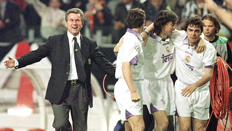 Heynckes khi còn dẫn dắt Real Madrid.