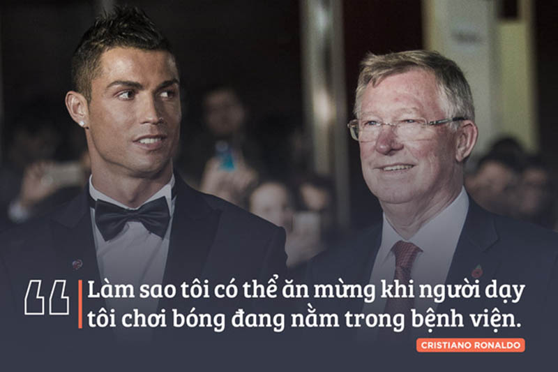 Cristiano Ronaldo rất buồn khi nghe tin Sir Alex Ferguson phải nhập viện do cơn xuất huyết não. Từ khi còn khoác áo MU, ngôi sao người Bồ Đào Nha xem Sir Alex như người cha thứ hai. Đồ họa: Minh Phúc.