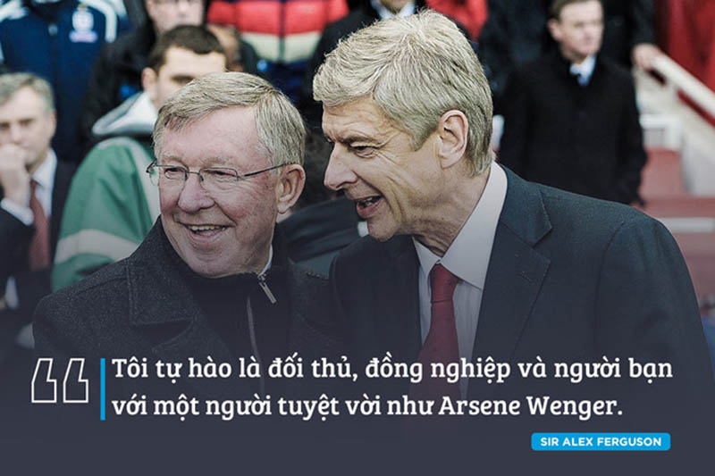 Sir Alex Ferguson chia sẻ sau khi nghe tin Arsene Wenger thông báo chia tay Arsenal. Nhà cầm quân được mệnh danh là "Giáo sư" người Pháp rời Arsenal, nhưng tình yêu mà những cổ động viên dành cho ông sẽ còn mãi. Đồ họa: Minh Phúc.