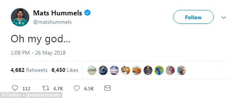 Trung vệ Mats Hummels "cạn lời" khi chứng kiến bàn thắng của Gareth Bale.