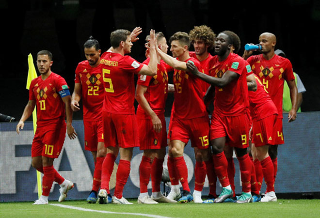 9/11 thành viên ra sân chính thức của Bỉ trong trận gặp Brazil đang thi đấu ở Premier League. Ảnh: REUTERS.