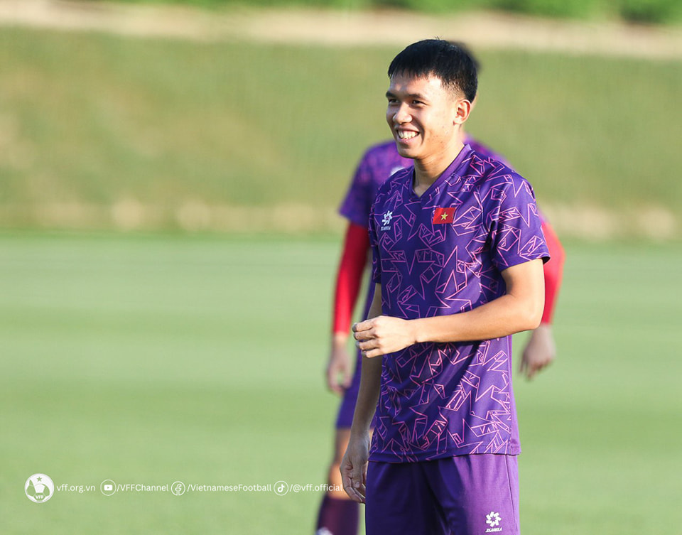 Minh Khoa đang chơi rất hay trong màu áo U23 Việt Nam. Ảnh: VFF.