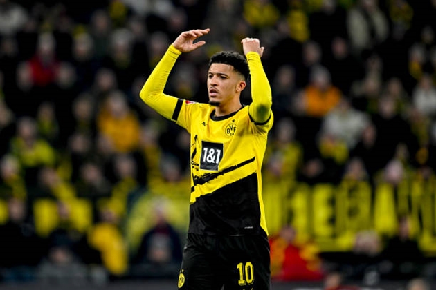Sancho trong màu áo Dortmund.