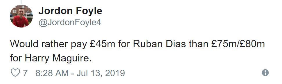 Man Utd nên chi 45 triệu bảng cho Ruben Dias hơn là 75-80 triệu bảng cho Harry Maguire.
