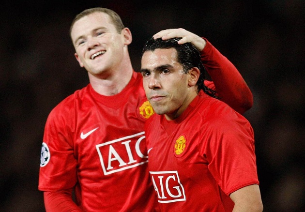 Carlos Tevez có 2 mùa giải thi đấu thành công cho M.U.