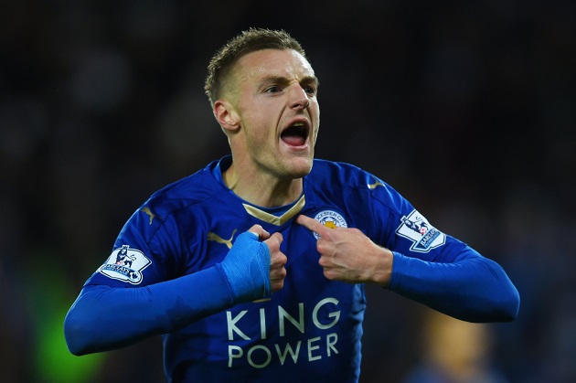 =10. Jamie Vardy (Leicester City). "Sát thủ không tuổi" của Premier League cũng đang có một giai đoạn đầu mùa giải tuyệt vời. Cứ trung bình 70 phút, tiền đạo người Anh lại sút tung lưới đối thủ 1 lần.