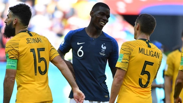 Paul Pogba gửi những lời khen đến đội Australia.