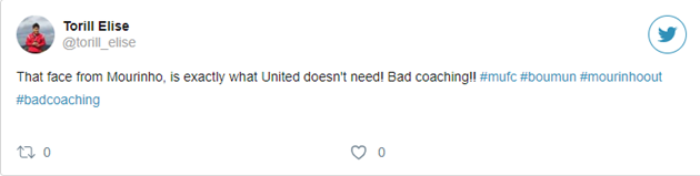 @Torill Elise: "Biểu cảm của Mourinho, đó không phải điều United muốn thấy, ông ta chỉ đạo trận đấu quá dở."