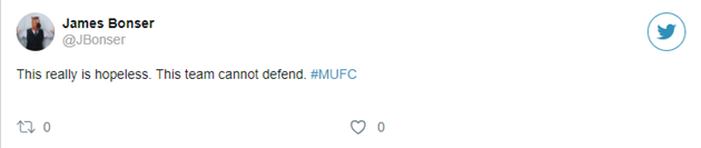 @James Bonser: "Thật vô vọng. Đội bóng này còn không biết phòng ngự."