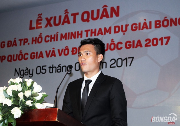 Tại buổi lễ xuất quân, Quyền chủ tịch CLB TP.HCM chia sẻ: "Kinh nghiệm 18 năm chơi bóng chuyên nghiệp và sự kế thừa, học hỏi từ những người đi trước, tôi có thể sẽ làm tốt nhất những gì có thể cho CLB TP.HCM. Đội bóng sẽ trở thành một đội bóng mạnh trong tương lai và bóng đá TP.HCM sẽ trở lại với vị thế khi xưa, cạnh tranh vị thế cao nhất trong làng bóng đá Việt Nam."
