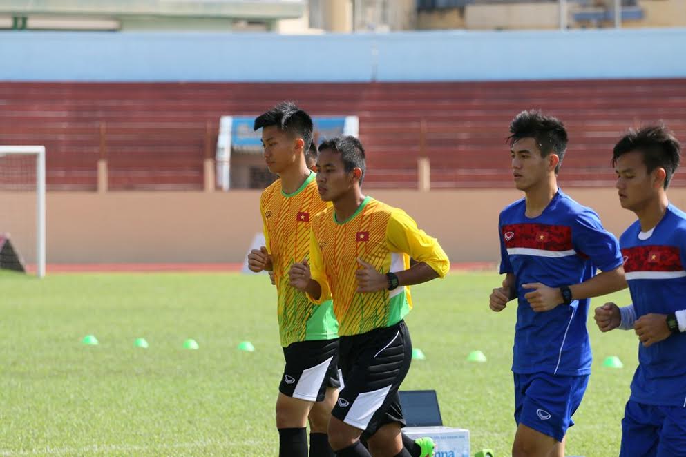 Tất cả đều rất quyết tâm bởi U20 là cuộc cạnh tranh sòng phẳng, tất cả đều hiểu để có 1 suất đến Hàn Quốc vào tháng 5 không phải chuyện dễ. Ảnh: Đình Viên.