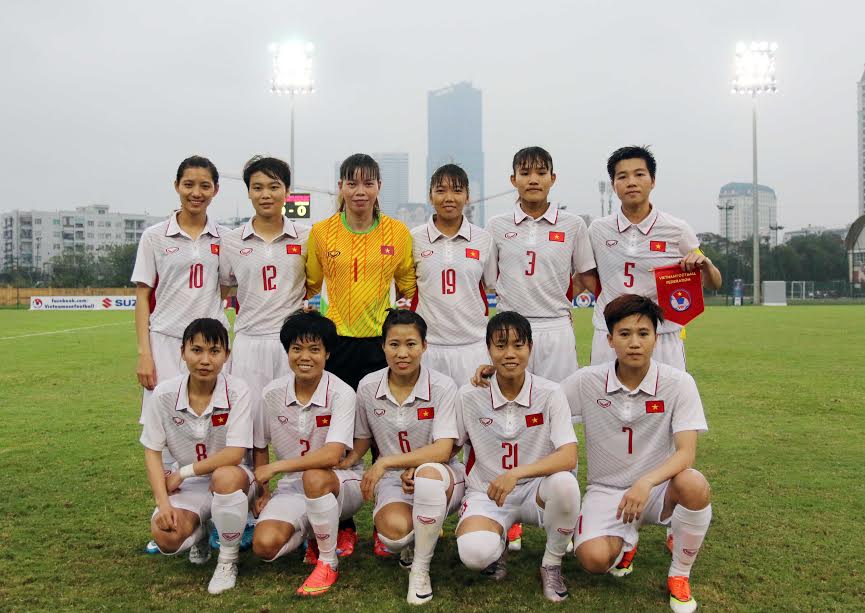 Nguyễn Thị Liễu (8) luôn có mặt trong đội hình suất phát vòng loại Asiana Cup 2018.
