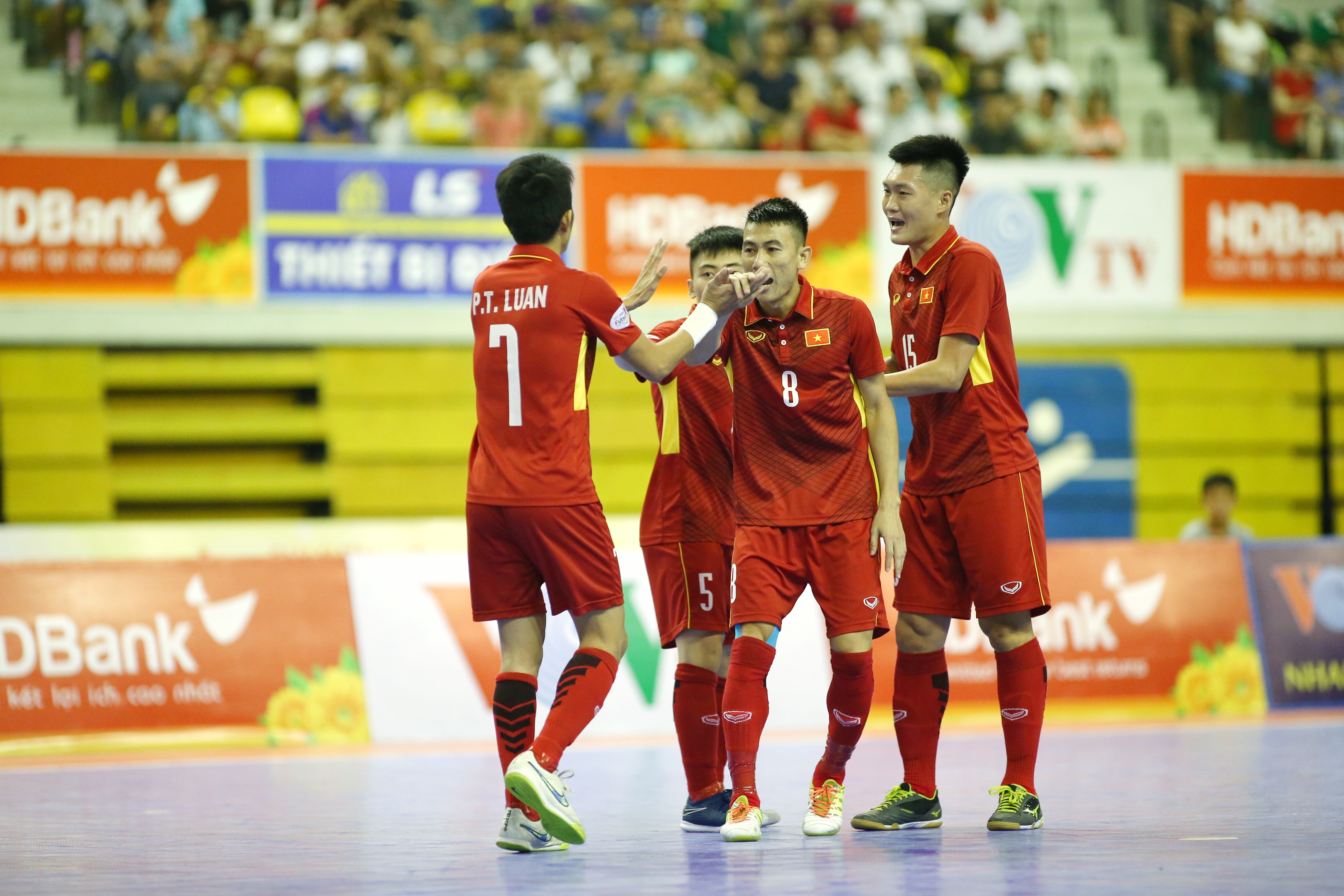 Tuyển futsal Việt Nam chính thức giành vé dự VCK châu Á. Ảnh: Bạch Dương.