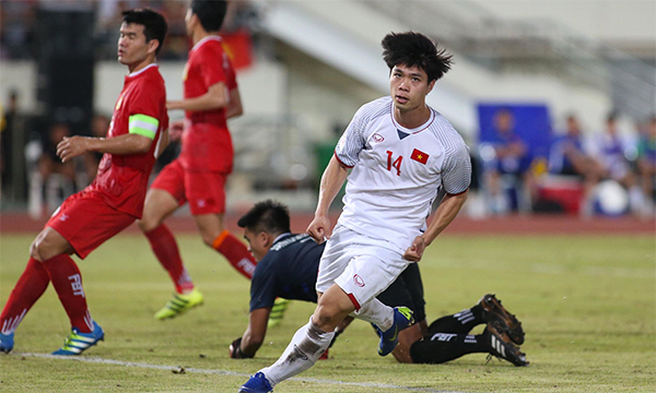 Ảnh bài viết Công Phượng, Quang Hải "nổ súng" ĐT Việt Nam thắng tưng bừng trên đất Lào
