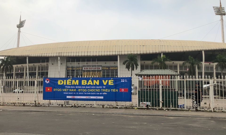 Điểm bán vé trận Việt Nam gặp đội truyển Triều Tiên ngày 25/12.