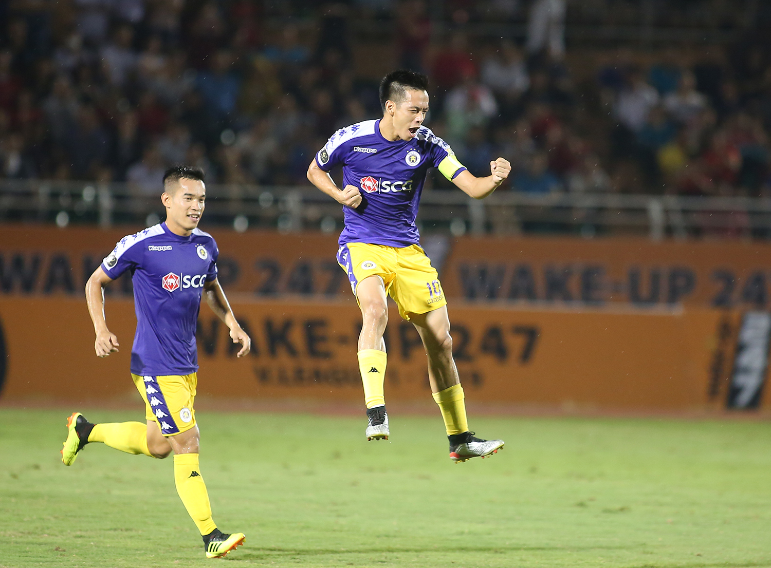 Quyết "rừng" có sự trở lại quá thuyết phục trong màu áo Hà Nội FC. Ảnh: Đình Viên.