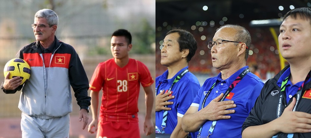 HLV Calisto và thầy Park đều dụng tâm rèn giũa "những viên ngọc thô" cho bóng đá Việt Nam.