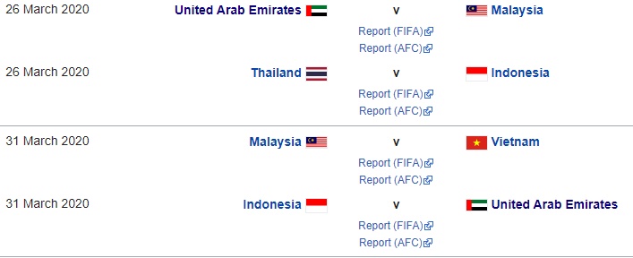 Lượt trận diễn ra vào tháng 3 của bảng G VL World Cup 2022.