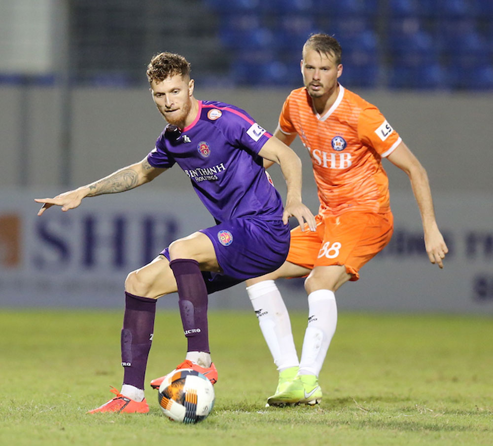 Geovane là ngòi nổ vô cùng lợi hại của Sài Gòn FC. Ảnh VPF.