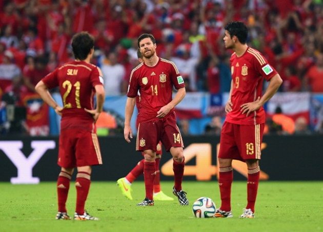 World Cup 2014 Tây Ban Nha đã dừng chân ngay từ vòng bảng.