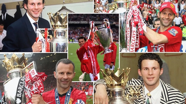 Ryan Giggs giành nhiều vinh quang trong sự nghiệp cầu thủ.