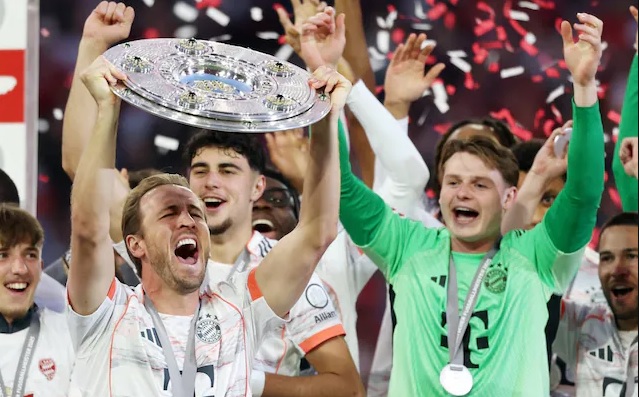 Kane đã giành danh hiệu với Bayern.
