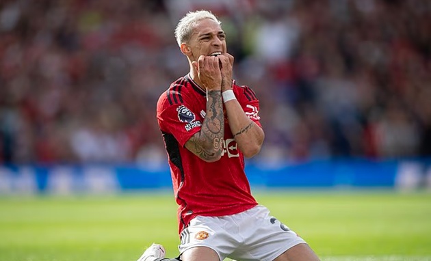 Antony gây thất vọng tại Man Utd