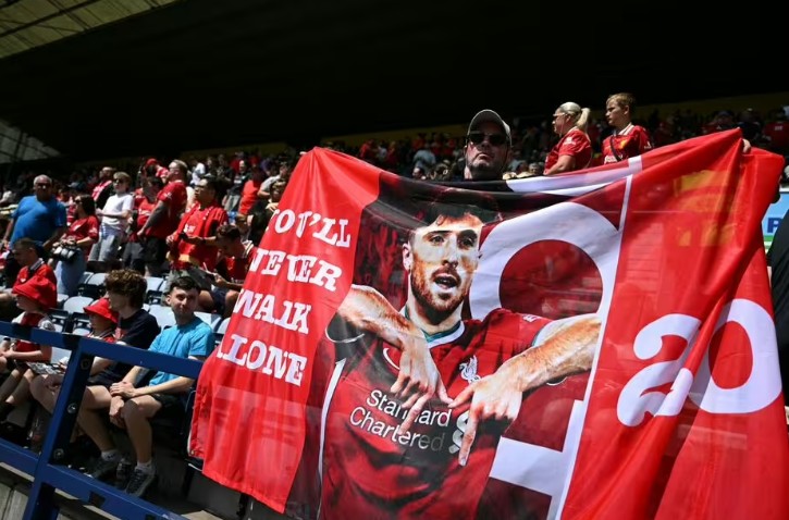 Ảnh bài viết Liverpool tri ân Diogo Jota đầy xúc động ở trận giao hữu với Preston