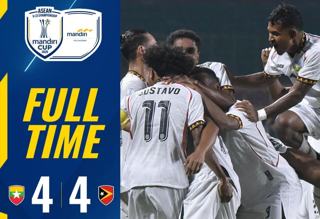 U23 Timor Leste bất ngờ cầm hòa Myanmar. Ảnh: ASEAN United.