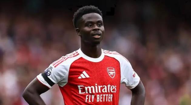 Arsenal mất Saka trong 4 tuần.