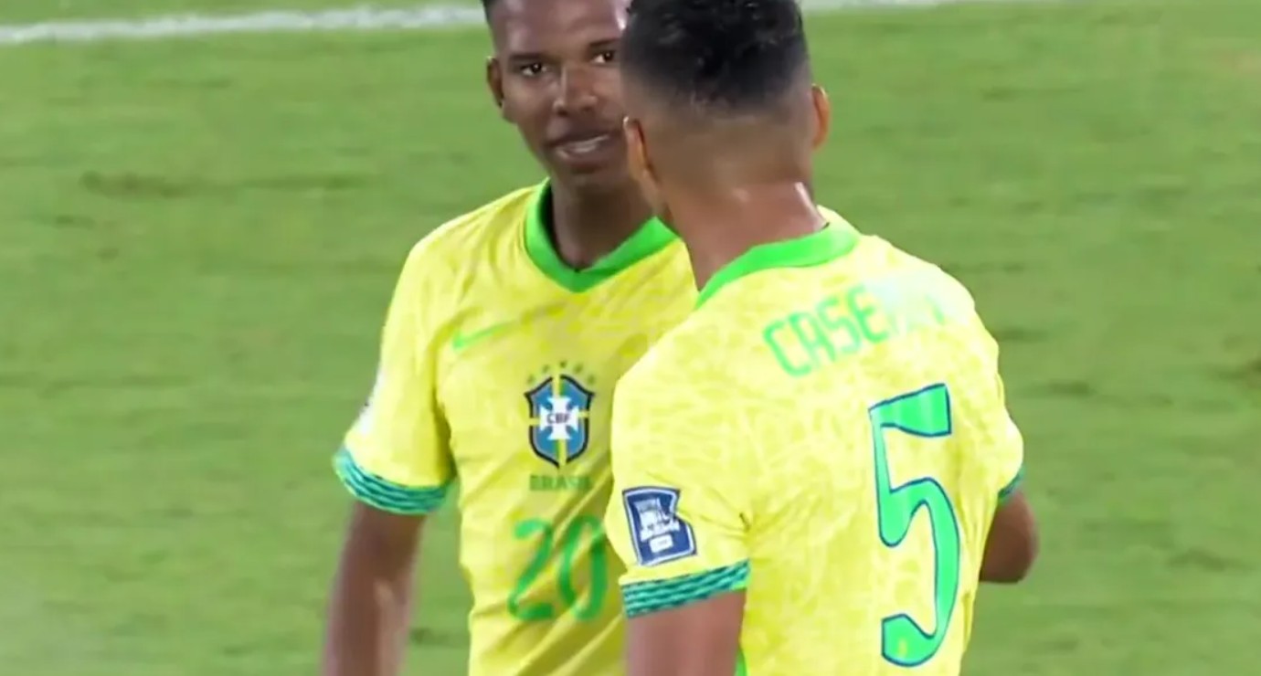 Ảnh bài viết Casemiro không hài lòng với Estevao ở trận Brazil thắng Chile