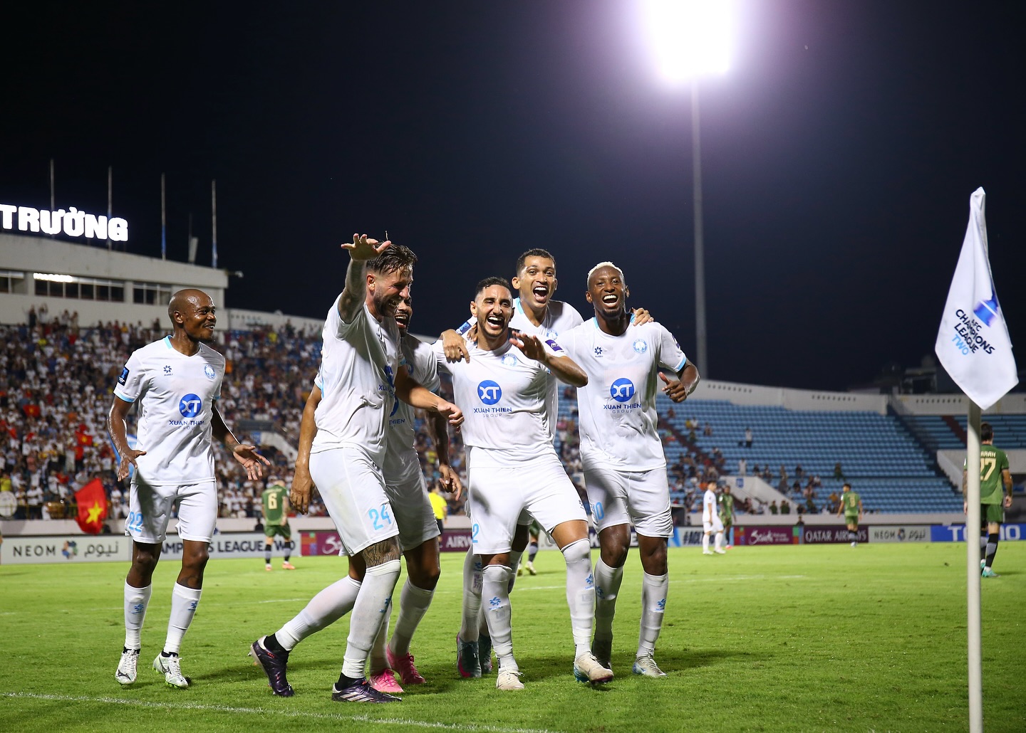 Nam Định vừa đánh bại đại diện Thái Lan, Ratchaburi tại AFC Champions League Two. Ảnh: CLB Nam Định.
