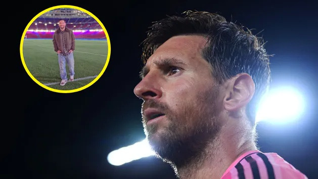 Messi trở lại Camp Nou mà không báo trước với Barcelona.