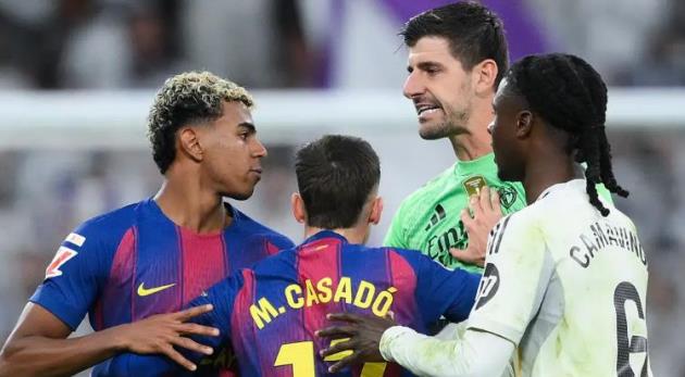 Ảnh bài viết Courtois nói về vụ hỗn loạn ở Bernabeu: Tất cả bắt đầu từ Yamal