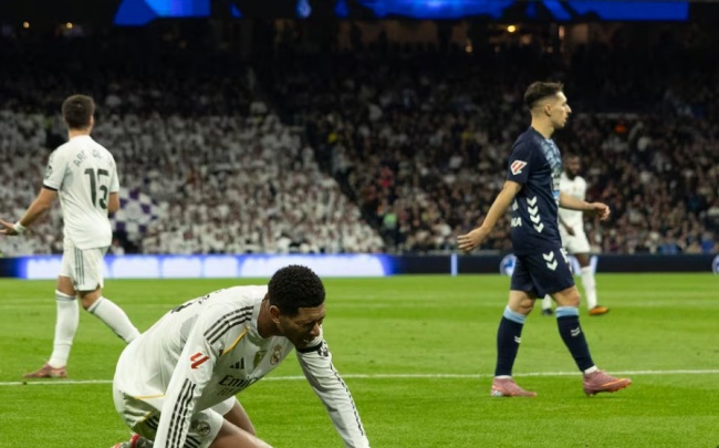 Ảnh bài viết Real thua Celta Vigo: Trọng tài gây tranh cãi khi bỏ qua tình huống Bellingham đổ máu