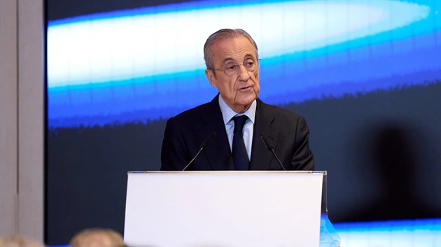 Chủ tịch Florentino Perez của Real.