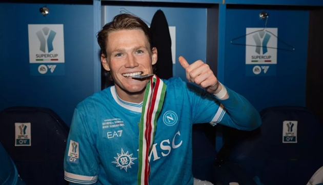 Ảnh bài viết Báo Ý ca ngợi McTominay sau trận Napoli thắng Bologna ở Supercoppa