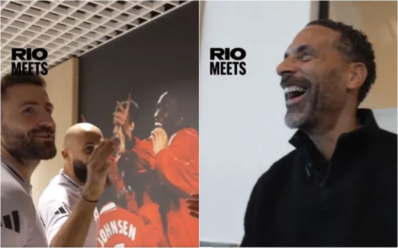 Huyền thoại Rio Ferdinand có cuộc gặp gỡ thú vị với Luke Shaw và Bryan Mbeumo.