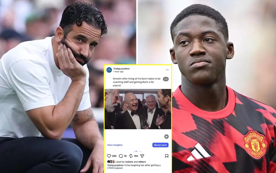 Ảnh bài viết Mainoo "thả tim" ảnh chế giễu Amorim sau trát sa thải