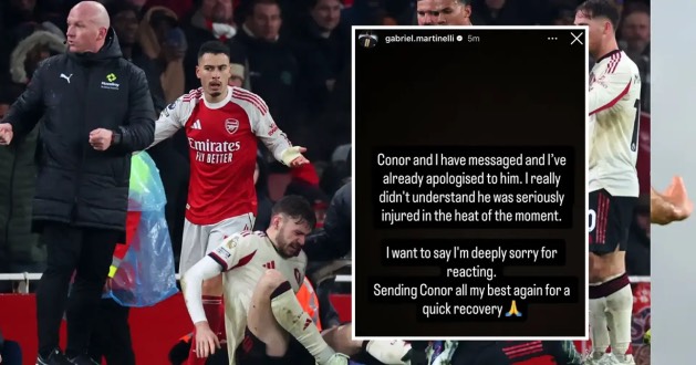 Ảnh bài viết Martinelli công khai xin lỗi vì đẩy Bradley đang chấn thương