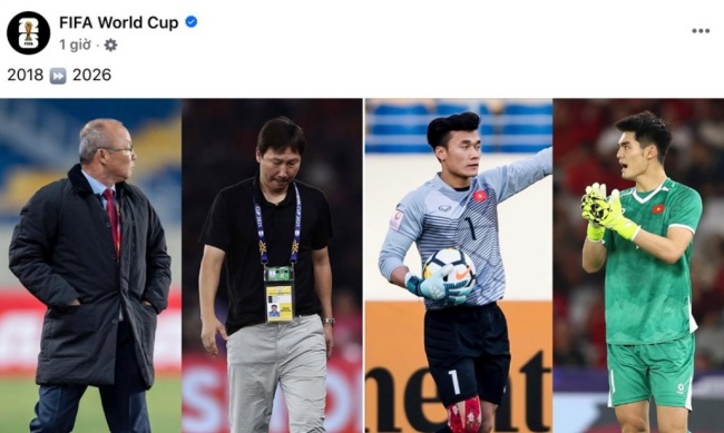 Trang FIFA World Cup đăng tải hình ảnh so sánh thú vị.