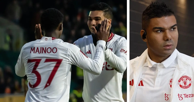 Casemiro đóng vai trò người anh và cũng là "người thầy" của Mainoo tại Man Utd.