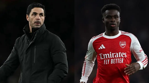 Ảnh bài viết Saka hóa số 10 giúp Arteta giải bài toán Odegaard