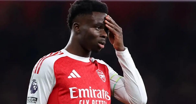 Ảnh bài viết Saka khẳng định không có lời bào chữa cho Arsenal