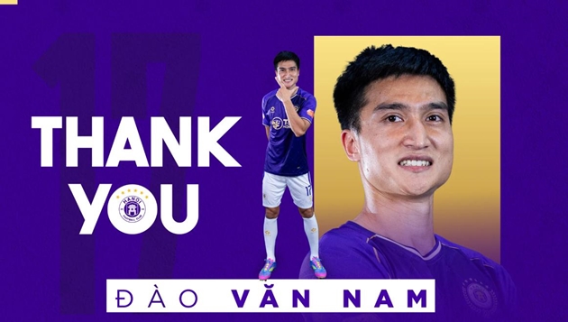 Đào Văn Nam chia tay Hà Nội FC.