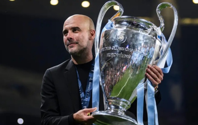 Pep cùng Man City 1 lần vô địch Champions League.