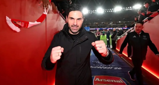 Arteta kêu gọi sự cổ vũ từ các cổ động viên Arsenal.